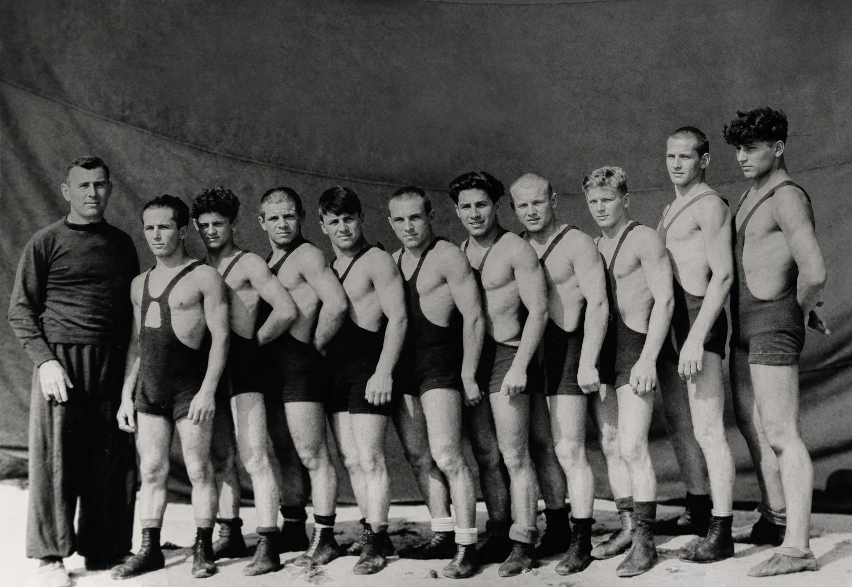 Сборная Ленинграда с тренером В.Г. Корниловым. 1955 год